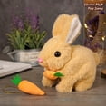 thumbnail image 3 of Plush Bunny Rabbit Pet Electronic Toy - Walking, Hopping, Wiggle Ears, Twitch Nose, Sounds for Kids (Without Light, Beige), 3 of 4