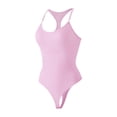 thumbnail image 5 of felwors Women's One Piece Swimsuit - Scoop Neck, Slimming Fit with High Cut Cheeky Bottom(Pink, XL), 5 of 5