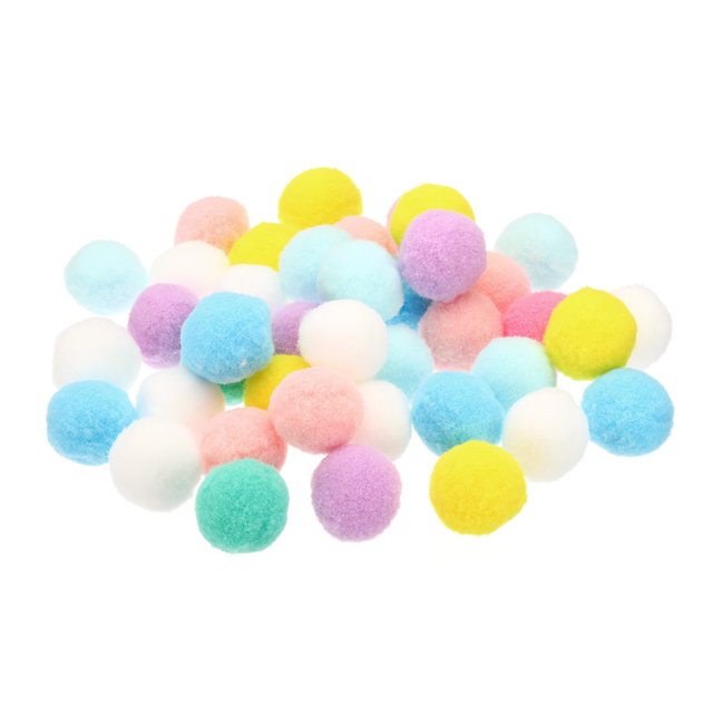Uxcell 80 Pcs Pompons 1.2 Pouces pour Artisanat, Colorés