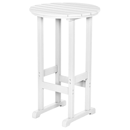 40" Outdoor Bar Table, All Weather HDPE Bar Height Patio Table Counter Round Patio Cocktail Bar Tables, Tall Bistro Pub Table for Deck, Porch, Backyard, Garden