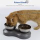 thumbnail image 5 of Tazón Elevado para Gatos en Acero Inoxidable, Base Antideslizante y Diseño Desmontable, Ideal para Alimentación y Cuidado de Mascotas, Color Negro., 5 of 6