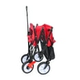 thumbnail image 3 of Harper & Bright Designs Folding station wagon garden shopping ATV with back frame and retractable handle, Max load 220lbs, 53.5''L×20.1''W×42.52''H, Red, 3 of 9