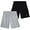Black Cargo/Grey Heather, variant on RBX Boys Active Shorts - 2 Pack Breathable Performance Fleece Athletic Shorts with Pockets (8-16)