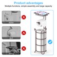 thumbnail image 4 of stusgo Toilet Paper Holder Free Standing, Portable Stainless Steel Toilet Paper Roll Storage Rack, Toilet Paper Roll Dispenser with Top Storage Shelf for Bathroom (Bronze), 4 of 7