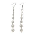 thumbnail image 2 of Pendientes Salvador para Mujer Plata 9.5 Cm Blancas Grandes Colgantes, 2 of 10