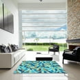 thumbnail image 7 of Ahgly Company Machine Washable Indoor Rectangle Transitional Green Area Rugs, 5' x 7', 7 of 7