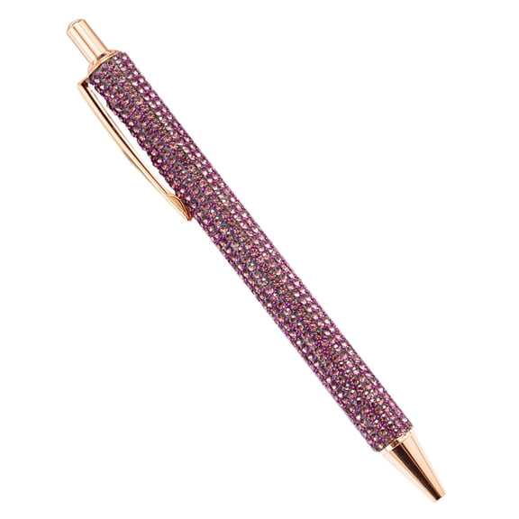 Rhinestone Ballpoint Pen for Craft Stationery Decorative Writing Instrument with Beating Design Smooth 1ML Ink Student Supply