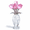 Pink, variant on ABCISI Crystal Rose Vase Ornament, Pink Faceted Flower Bouquet Figurine with Silver-Tone Stems, 5.7 x 3.1 x 1.6 in Tabletop Decor for Desk, Wedding, Nightstand and Gift,Pink