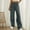 Dark Gray, variant on Women's Straight Pants Elastic Waist Casual Trousers Pants With Pockets Beige S