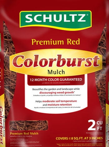 2cf Schultz Premium Red Colorburst Mulch