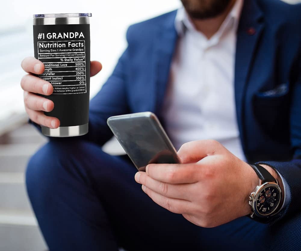 „Best Papa Ever“ Reisebecher – 590 Ml Edelstahl, Doppelwandig Isoliert, Geschenk Für Opa Zum Vatertag & Geburtstag