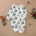 thumbnail image 6 of Douhoow Infant Christmas Jumpsuit Unisex Baby Long Sleeve Zipper Ribbed Romper, 6 of 8