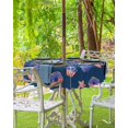 thumbnail image 4 of 4th of July Tablecloth with Umbrella Hole and Zipper Patriotic Stars Stripes Round Outdoor Tablecloths 60 Inch Outside Table Cloths Donuts Cakes Patio Table Cloth Cover for Independence Day Garden, 4 of 5