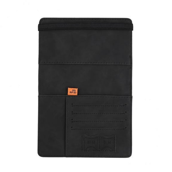 2xPassports Holder Document Organizer Case Card Case Black