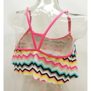 SO Chevron Print Flounce Bikini Top Swimwear Juniors Womens Small