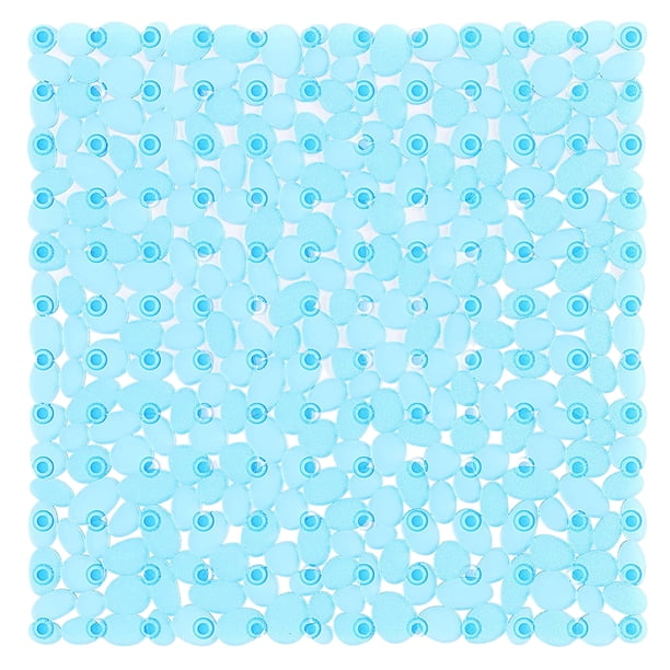 Alfombrilla de ducha cuadrada, de gran tamaño para una cobertura completa, 144 ventosas que proporcionan una adherencia potente, el drenaje rápido del agua mantiene limpia el área del baño, el