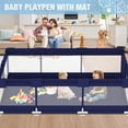 thumbnail image 2 of Babyeap Large Baby Playpen with Mat,71"x50"Playpen for Babies and Toddlers,Baby Play Yard Baby Fence Play Area Indoor Outdoor,Navy Blue, 2 of 7