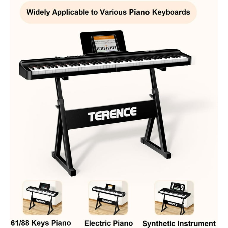 Terence Piano Keyboard Stand, Stable Adjustable Z-Style, Anti-Slip