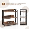 thumbnail image 4 of Giantex 3-Tier Corner Bookshelf, Tall Bookcase Shelf w/Metal Frame, Industrial Floor Storage Shelf Organizer, Unit Display Rack, 4 of 7