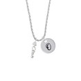 thumbnail image 2 of Delight Jewelry Silvertone Small Kiss Script Silvertone Script Initial Disc - O - Charm Necklace, 20"+3", 2 of 4