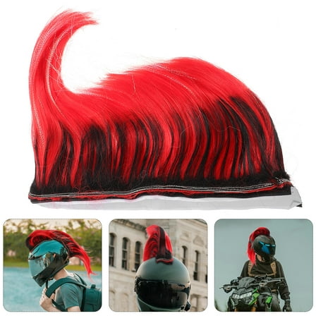 Raindrops MultiColored Motorcycle Helmet Wig for Outdoor Activities and Cosplay Lightweight HighTemperature Resistance Fibre