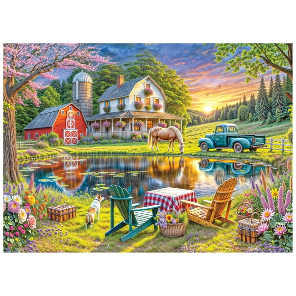 RoseArt - Soft Touch 1000 pièces - Arrière-cour - Puzzle emboîtable pour adulte