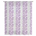 thumbnail image 2 of Purple Gray Botanical Sheer Curtains 45 Inch Length, Light Filtering Voile Curtain Panel, Pastoral Spring Summer Leaf Aesthetics Rod Pocket Drapes Window Treatments for Living Room Bedroom 52"x45", 2 of 9