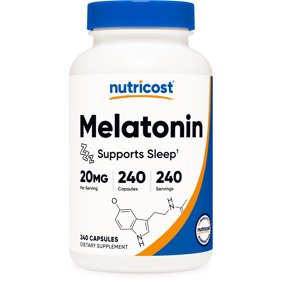 Nutricost Melatonin 20mg, 240 Capsules, Non-GMO Supplement