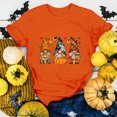thumbnail image 6 of Women's Casual Pumpkin Print T Shirt Short Sleeve Crewneck Loose Fit Tee for Everyday, 6 of 6