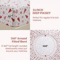 thumbnail image 6 of 4 Pcs Christmas 100% Cotton Flannel Printed Bed Sheet Set, 16 inch Deep Pocket Sheets, 6 of 7
