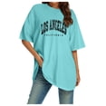 thumbnail image 4 of Women's Oversized T Shirts V Neck Striped Tees Summer Half Sleeve Casual Comfy Cozy Tunic Tops Plus Size Spandex Tee Casual Shirts Women Women Casual Shirts Summer Short Women Womens Bulk Shirts Women, 4 of 4