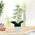 thumbnail image 5 of Travelwant Artificial Flowers in Pot Decor Orchid Flower Arrangements Fake Faux Flowers Bouquets In Pot Table Centerpieces Holiday Dinning coffee Room Table Kitchen Decoration, 5 of 7