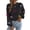 A Black, variant on Ribbed Knit Pullover Winter Clothes Women's Fashion Fall And Winter Contrast Bow Waist Sleeve Loose Sweater Pullover Tops White S