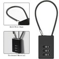 thumbnail image 2 of Ogetok Wire Rope Password Lock 3-Digit Combination Password.Sturdy and Durable, and Not Easy to Break.Specially Designed for Travel Bags, Cabinets, Iron Doors, Tool Boxes, Lockers, Etc., 2 of 7