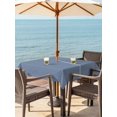 thumbnail image 3 of Outdoor Tablecloth with Umbrella Hole for Patio/Picnic/Party/Camping, Blue Pure Color Waterproof Table Cloth Square Cover Washable, Aesthetics Contemporary Luxury (54"x 54"), 3 of 8