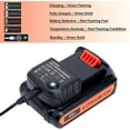 thumbnail image 4 of Manunclaims LCS1620 20V Lithium Battery Charger Replacement for Black & Decker 16V 20V Lithium Battery LBXR20 LBXR20-OPE LB20 LBX20 LBX4020 LB2X4020 LBXR2020-OPE BL1514 LBXR16, 4 of 8