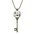 thumbnail image 1 of Casque de Guitare CD Microphone Motif Musical Collier Porte-Clés Pendentif Plateau Chaîne Ornée, 1 of 3