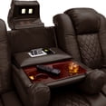 thumbnail image 2 of Seatcraft Euphoria Heat & Massage Sofa & Loveseat, Italian Leather, Powered Headrest, Powered Lumbar, Power Recline, Brown, 2 of 13