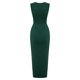 thumbnail image 4 of Vestir Falda casual Cuello redondo Abertura Sin mangas Fruncido Vestido de mujer Sólido (Verde XL) Cgtredaw Para estrenar, 4 of 7