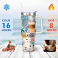 thumbnail image 4 of Cactus Tumbler with Handle and Straws 40 OZ Vacuum Insulated Travel Coffee Mug Birthday Present for Men Dad Son Husband Gifts for Him/Her Water Bottle, 4 of 7