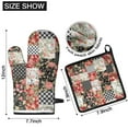 thumbnail image 6 of Pioneer Flower Kitchen Oven Mitt and Pot Holder Sets 2 Pcs for Baking, Cooking and Grilling, Heat Resistant Up To 392 °F, 6 of 7