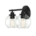 thumbnail image 4 of Contemporary 2-Light Vanity Light Fixture in Matte Black, 4 of 6