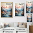 thumbnail image 4 of Designart "Bold And Majestic Blue Mountain I" Abstract Impressionism Floater Framed Canvas Prints, 4 of 5