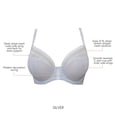 thumbnail image 5 of Parfait Shea Full Bust Unlined Plunge Bra, Silver, 38H, 5 of 5