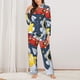 thumbnail image 2 of Balery Astronaut And Space Conjunto de Pijama con Estampado para Mujer, Conjunto de Dos Piezas con Manga Larga, Ropa de Dormir Suave con Bolsillos, Pijamas Cómodos-X-Large, 2 of 7