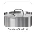 thumbnail image 4 of Tramontina Pro-Line Stainless Steel 16-Quart Stock Pot with Lid, Soup Pot for Professional Kitchens, 4 of 7