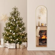 EDX Arched Full Length Mirror 59x16 Full Body Mirror Rectangle Free Standing Wall Mounted Leaning Hanging Floor Mirrors, Gold