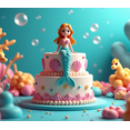 thumbnail image 4 of Mermaid Themed Colorful Ocean Banner with Coral Starfish Decorations Backdrop, Perfect for Birthday Party Under The Sea Themed Party Photography Props and Decors, 4 of 4