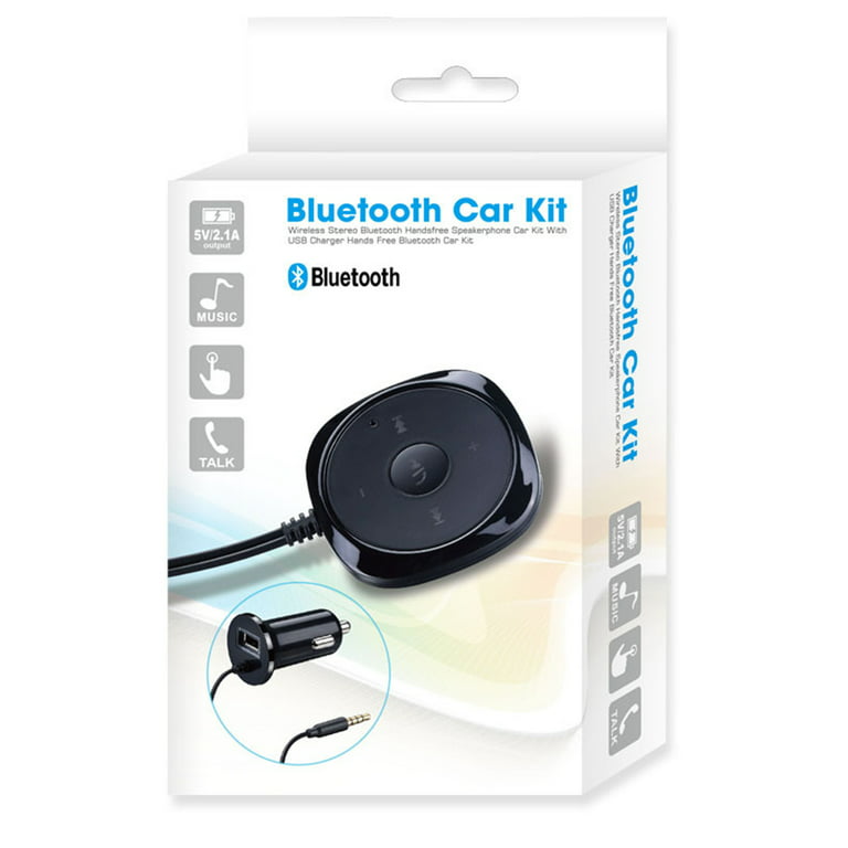 Bluetooth 3.0 Aux Wireless Car Kit Music Receiver Adapter Handsfree LED Car  AUX Speaker with USB Car Charger