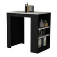 thumbnail image 2 of Kitchen Island With Ice Cream Maker Holder, 36" Height, 3 Shelves, White/black Marble Finish Mixing Bowl ,, 2 of 2